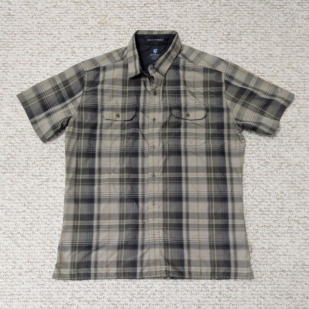 Kuhl Mens Sz L Earth-tone Button Up Shirt Outdoor Hiking Normcore Utility